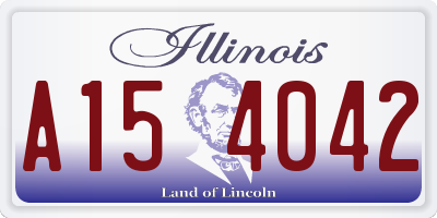 IL license plate A154042
