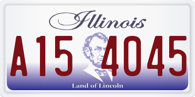 IL license plate A154045