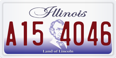 IL license plate A154046