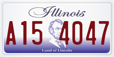 IL license plate A154047
