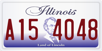IL license plate A154048