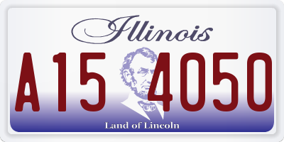 IL license plate A154050