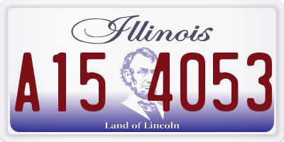 IL license plate A154053