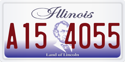 IL license plate A154055