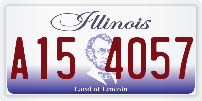 IL license plate A154057