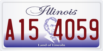 IL license plate A154059