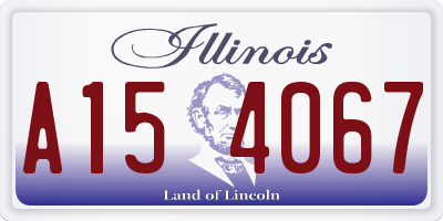 IL license plate A154067