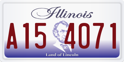 IL license plate A154071