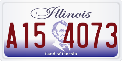 IL license plate A154073
