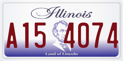 IL license plate A154074