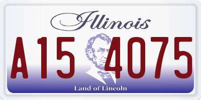 IL license plate A154075