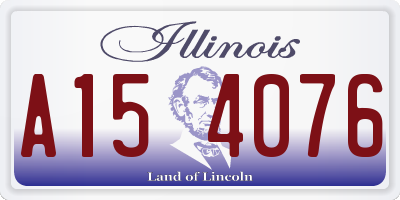 IL license plate A154076