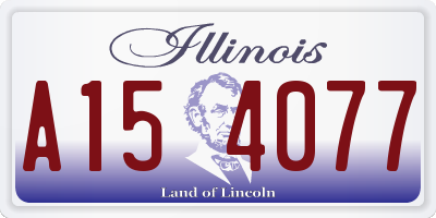 IL license plate A154077