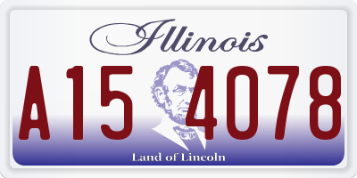 IL license plate A154078