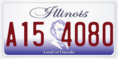 IL license plate A154080