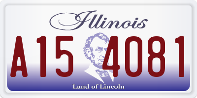IL license plate A154081
