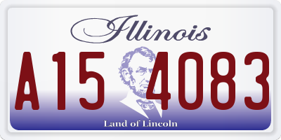 IL license plate A154083