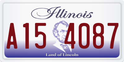 IL license plate A154087