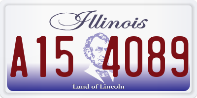 IL license plate A154089