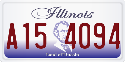 IL license plate A154094