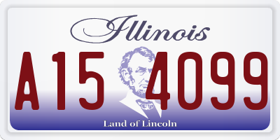 IL license plate A154099