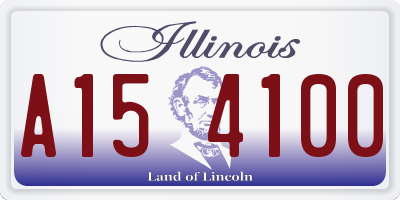IL license plate A154100