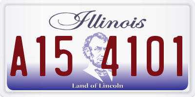 IL license plate A154101