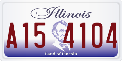 IL license plate A154104