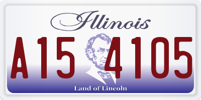 IL license plate A154105