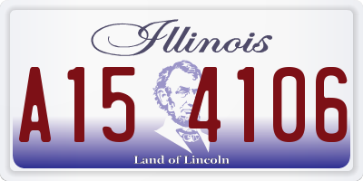 IL license plate A154106