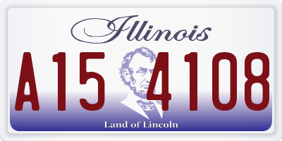 IL license plate A154108