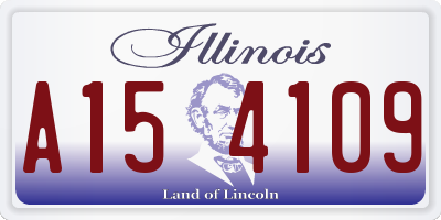 IL license plate A154109