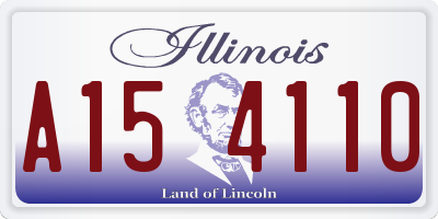 IL license plate A154110