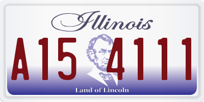 IL license plate A154111