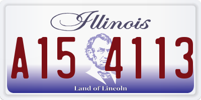 IL license plate A154113