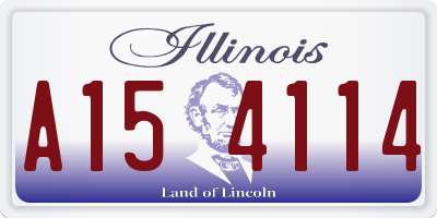 IL license plate A154114