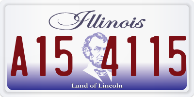 IL license plate A154115