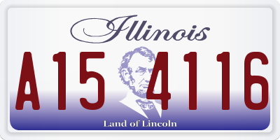 IL license plate A154116