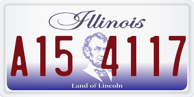 IL license plate A154117