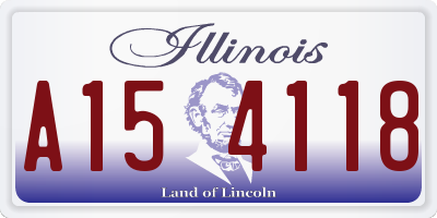 IL license plate A154118