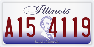 IL license plate A154119