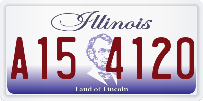 IL license plate A154120