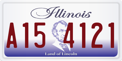 IL license plate A154121