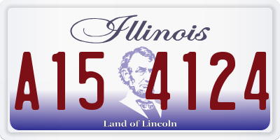 IL license plate A154124