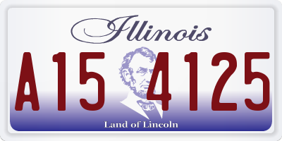IL license plate A154125