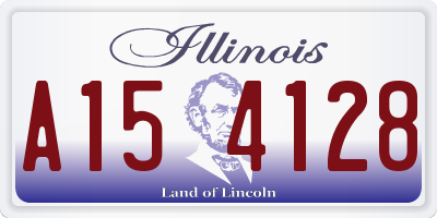 IL license plate A154128