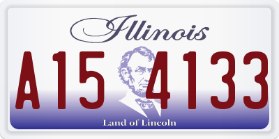 IL license plate A154133