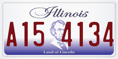 IL license plate A154134