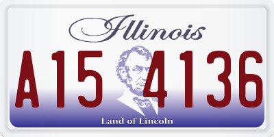 IL license plate A154136
