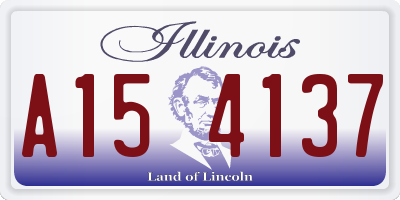 IL license plate A154137